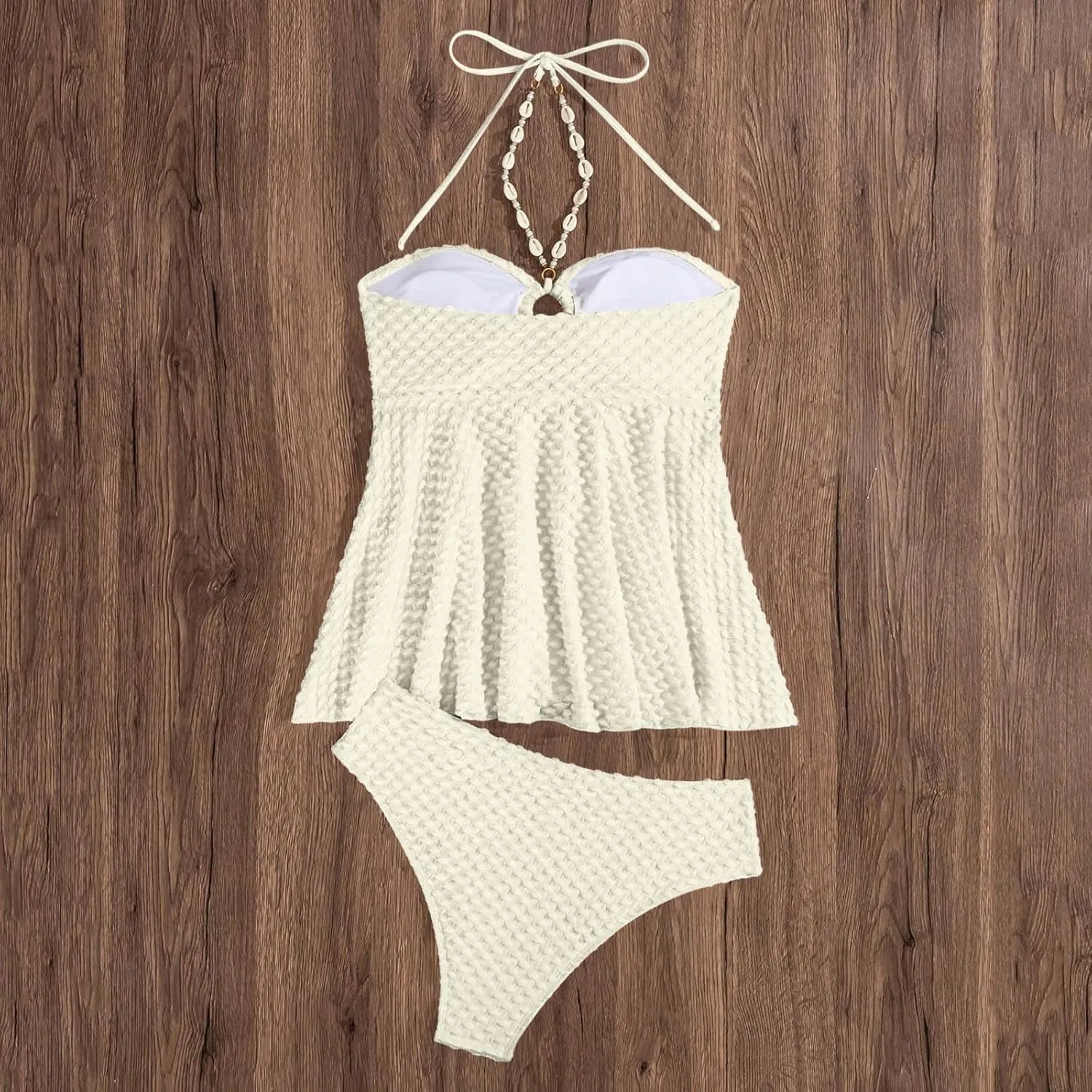Juniors Beach Camisole Swimsuit Set for Women Cutout Eyelet Hawaiian Overall Seamless Triangle 2 Piece Sets
