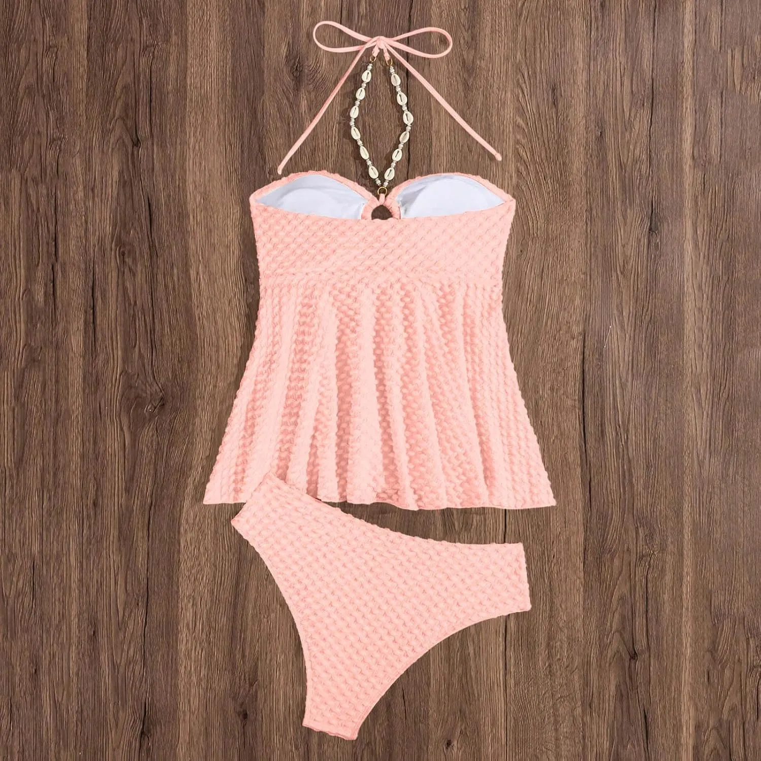 Juniors Beach Camisole Swimsuit Set for Women Cutout Eyelet Hawaiian Overall Seamless Triangle 2 Piece Sets