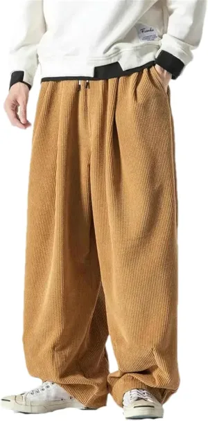 JXQXHCFS Men Casual Corduroy Pants Streetwear Harem Pants Men Woman Long Trousers Male Sweatpants Harajuku Pants