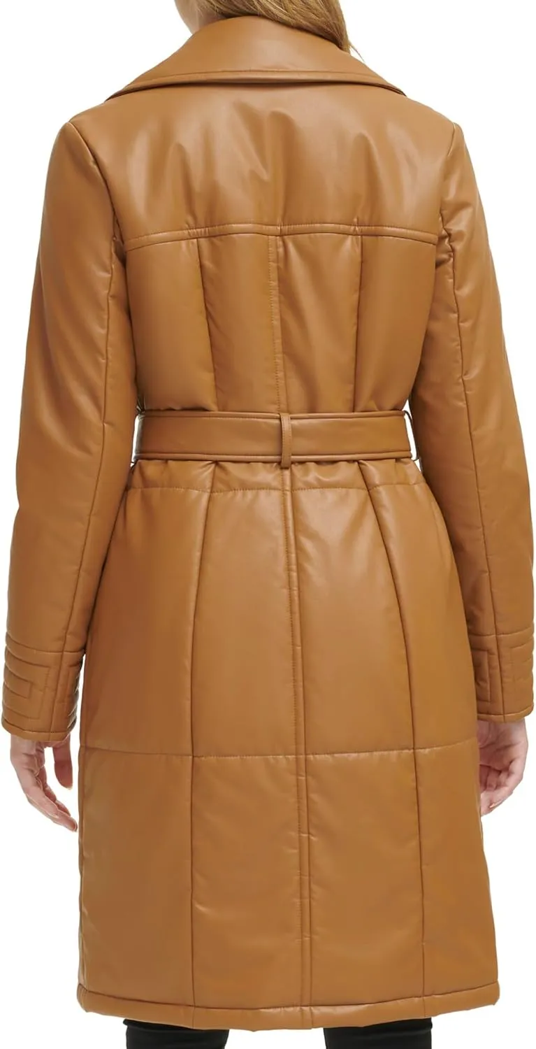 Kenneth Cole Women's Belted Notch Collar Coat