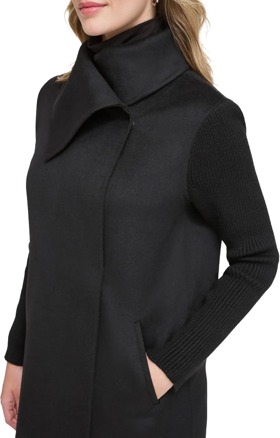 Kenneth Cole Women's Military Wool Blend Overcoat