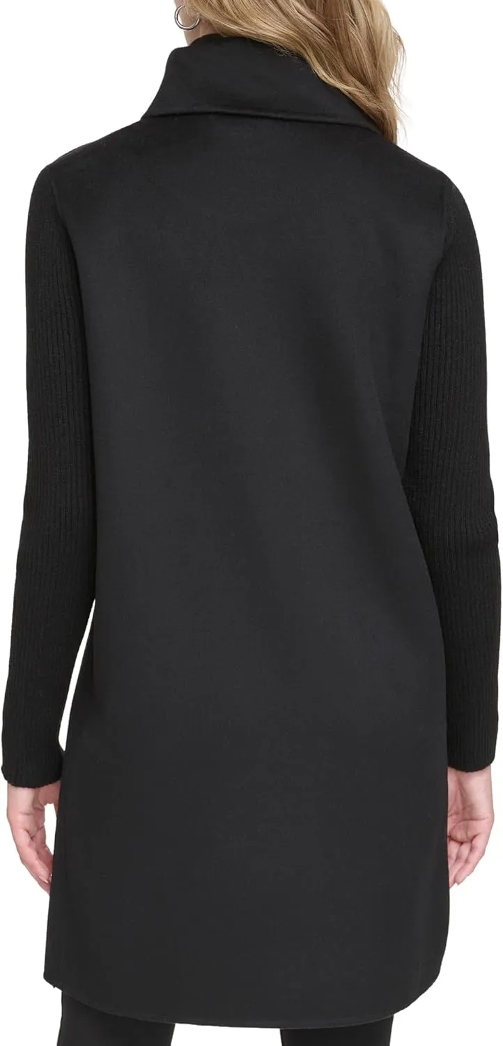 Kenneth Cole Women's Military Wool Blend Overcoat