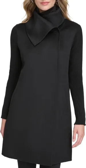 Kenneth Cole Women's Military Wool Blend Overcoat