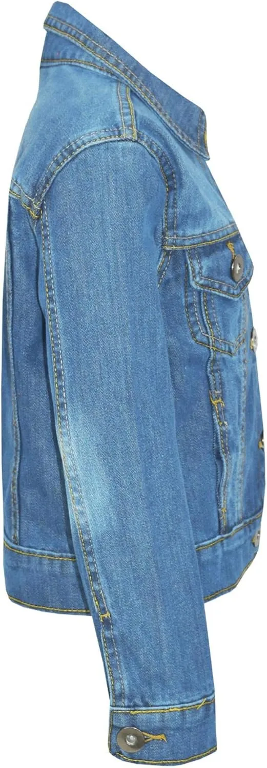 Kids Girls Jackets Designer Denim Style Fashion Jean Jacket Coat New Age 3-13 Yr