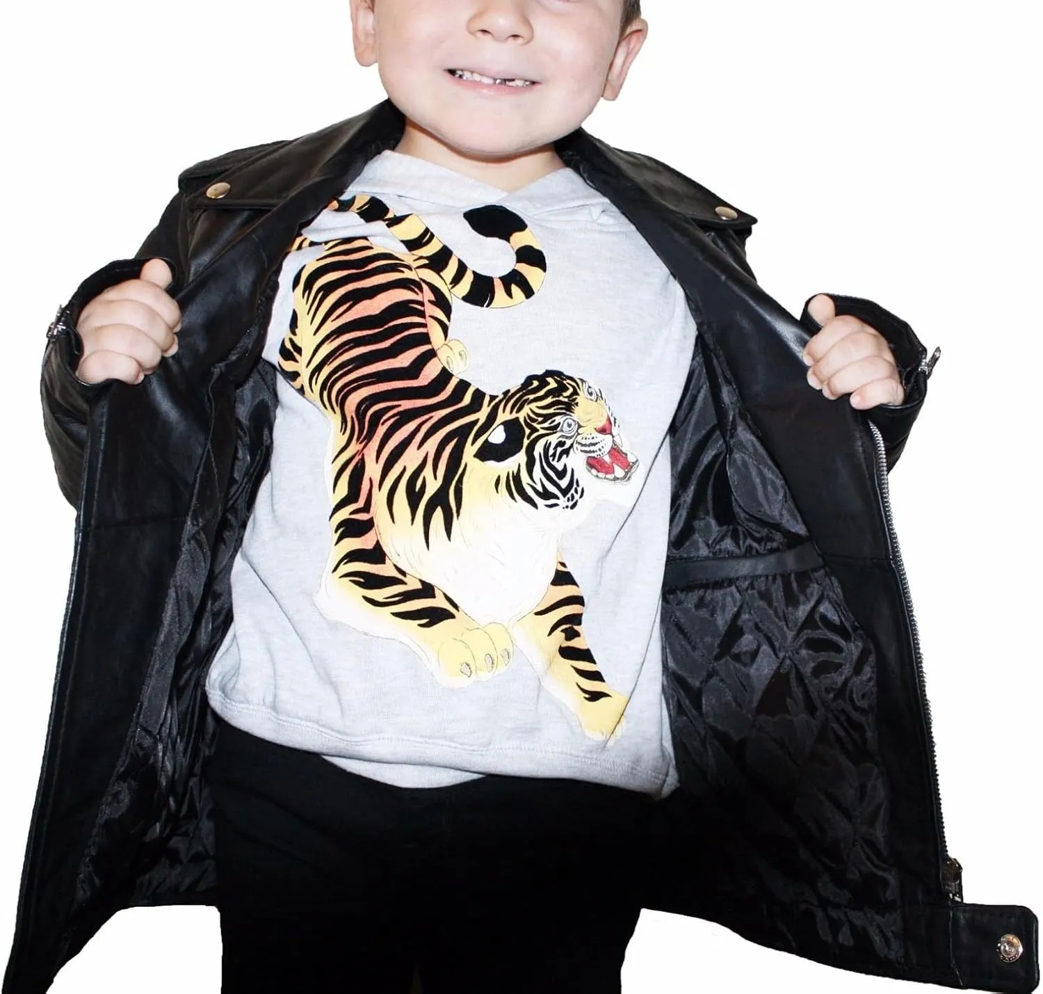 Kids Unixes Genuine Soft Leather Jacket Outerwear Biker Jacket