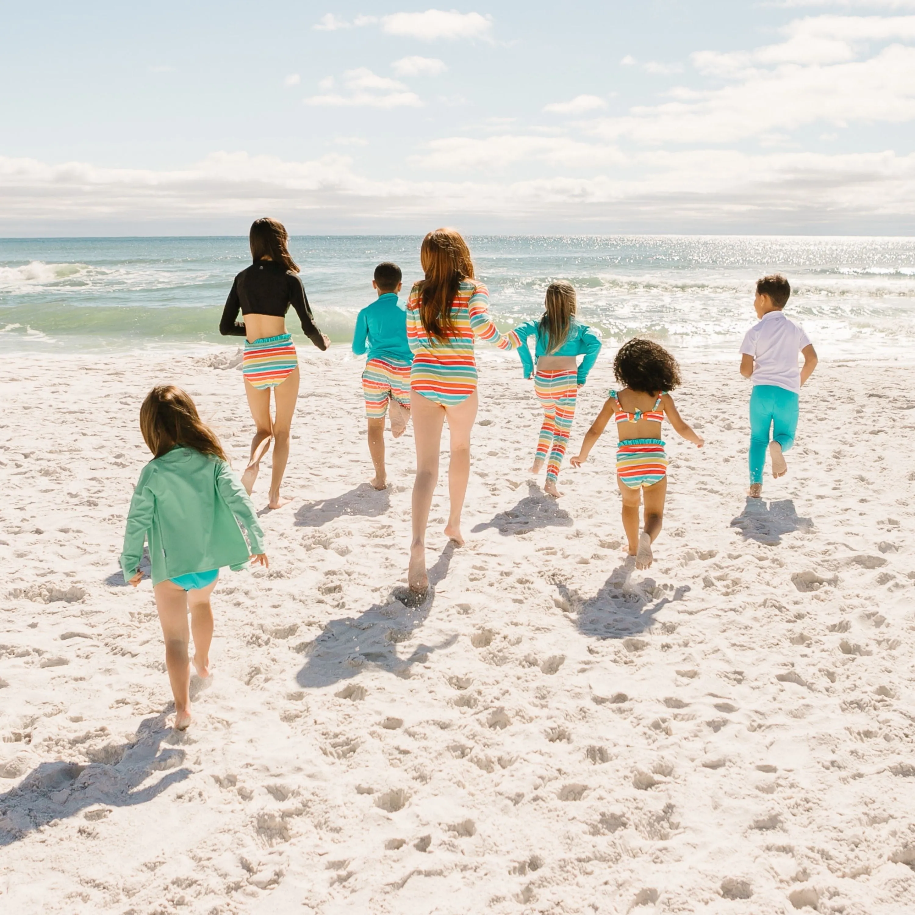 Kids UPF 50  Long Sleeve Zipper Rash Guard Swim Shirt | "Light Jade"