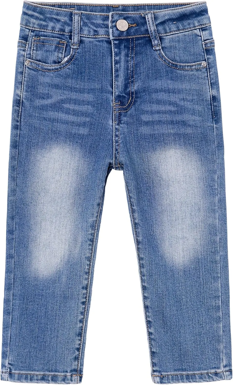 KIDSCOOL SPACE Baby Girl Boy Jeans,Soft Ripped Denim Elastic Band Inside Pants