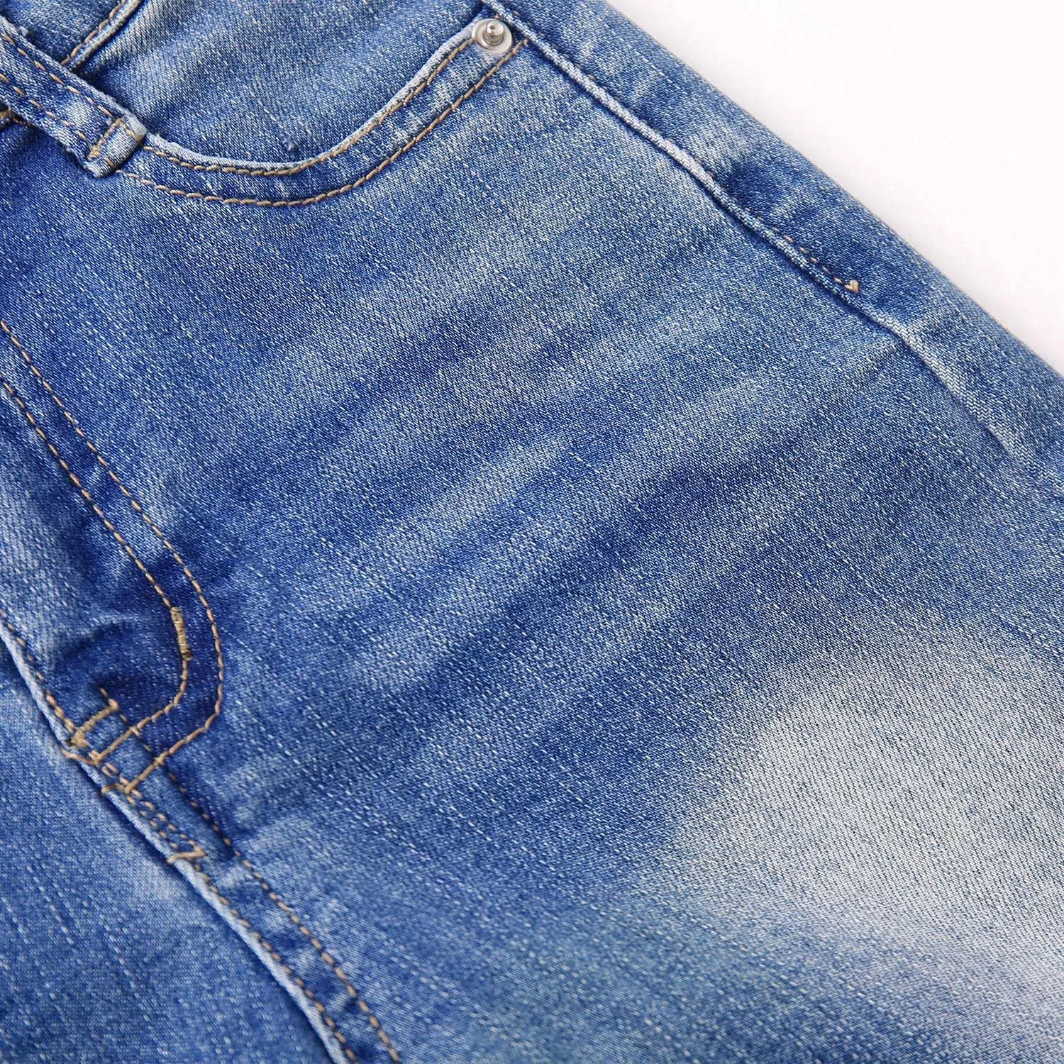 KIDSCOOL SPACE Baby Girl Boy Jeans,Soft Ripped Denim Elastic Band Inside Pants