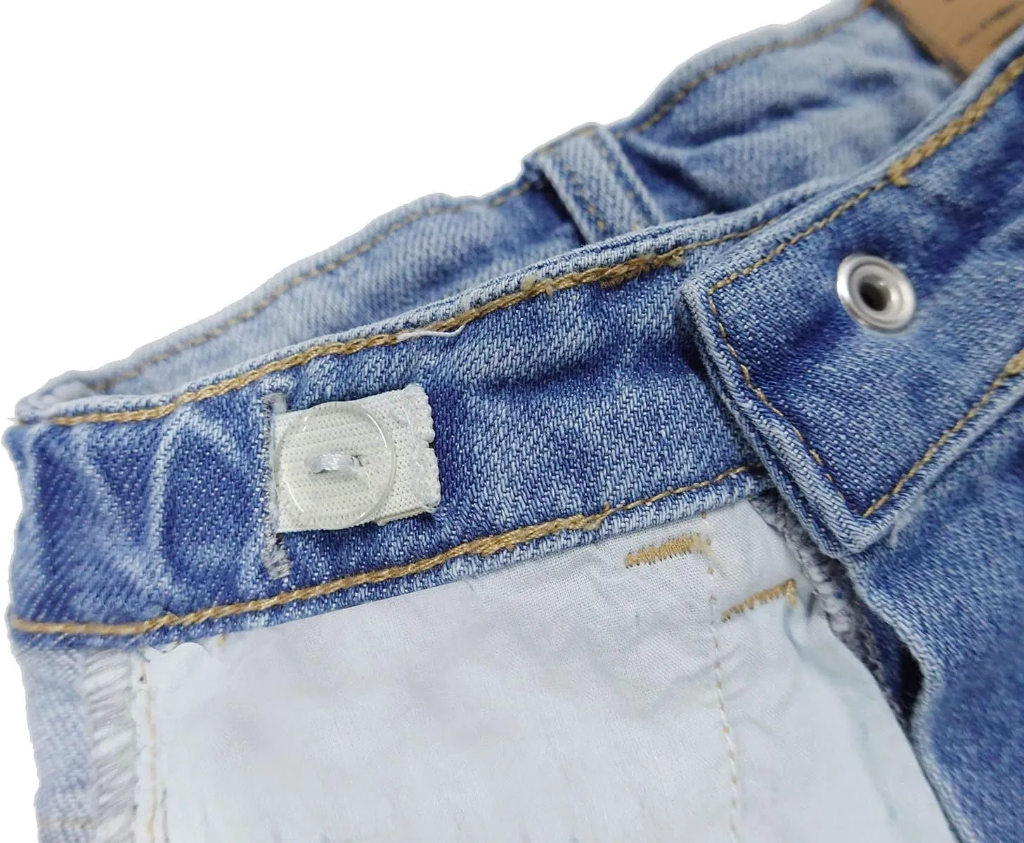KIDSCOOL SPACE Baby Girl Boy Jeans,Soft Ripped Denim Elastic Band Inside Pants