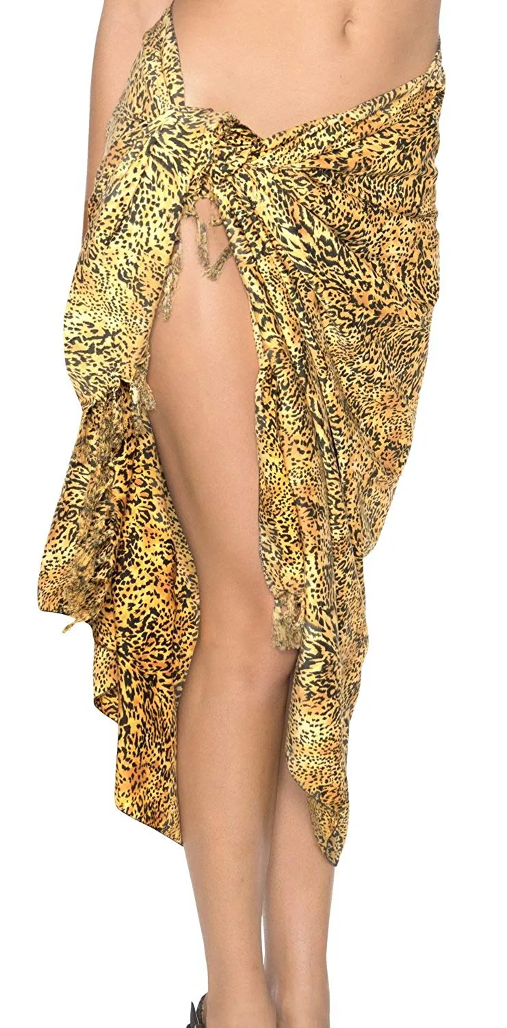 LA LEELA Beachwear Bikini Cover up Bathing Suit Wrap Pareo Women 30 ONE Size