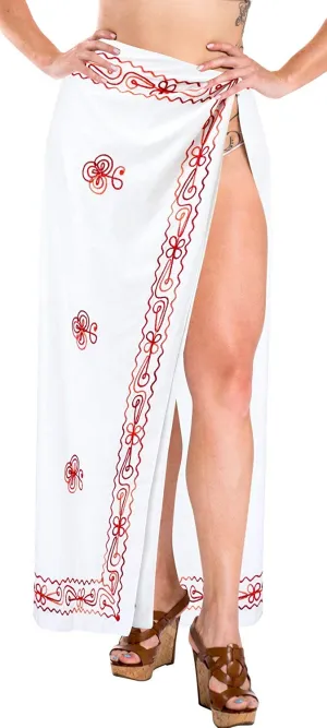 LA LEELA Women's Bikini Wrap Cover up Swimsuit Dress Sarong Solid 15 ONE Size