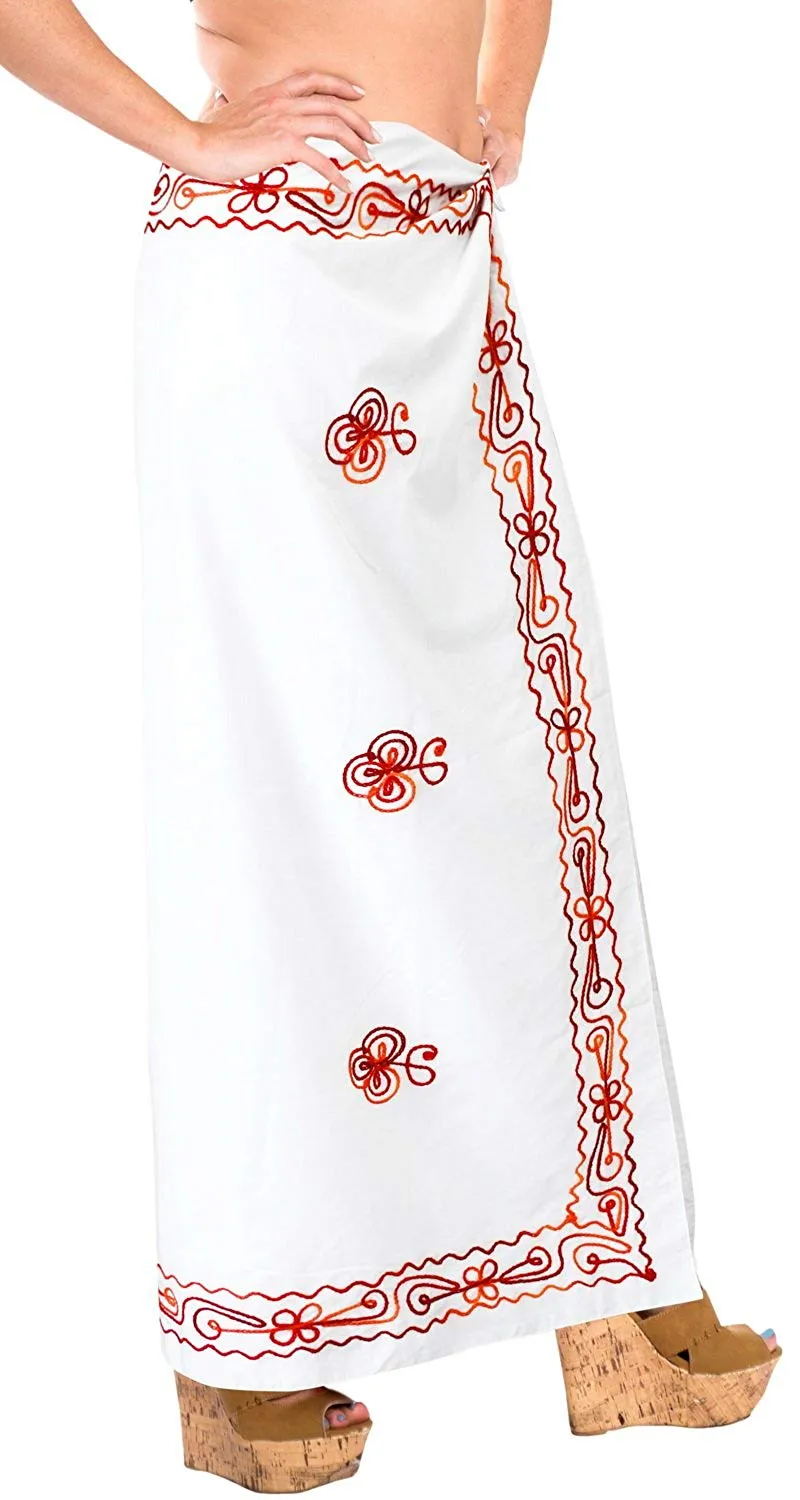 LA LEELA Women's Bikini Wrap Cover up Swimsuit Dress Sarong Solid 15 ONE Size