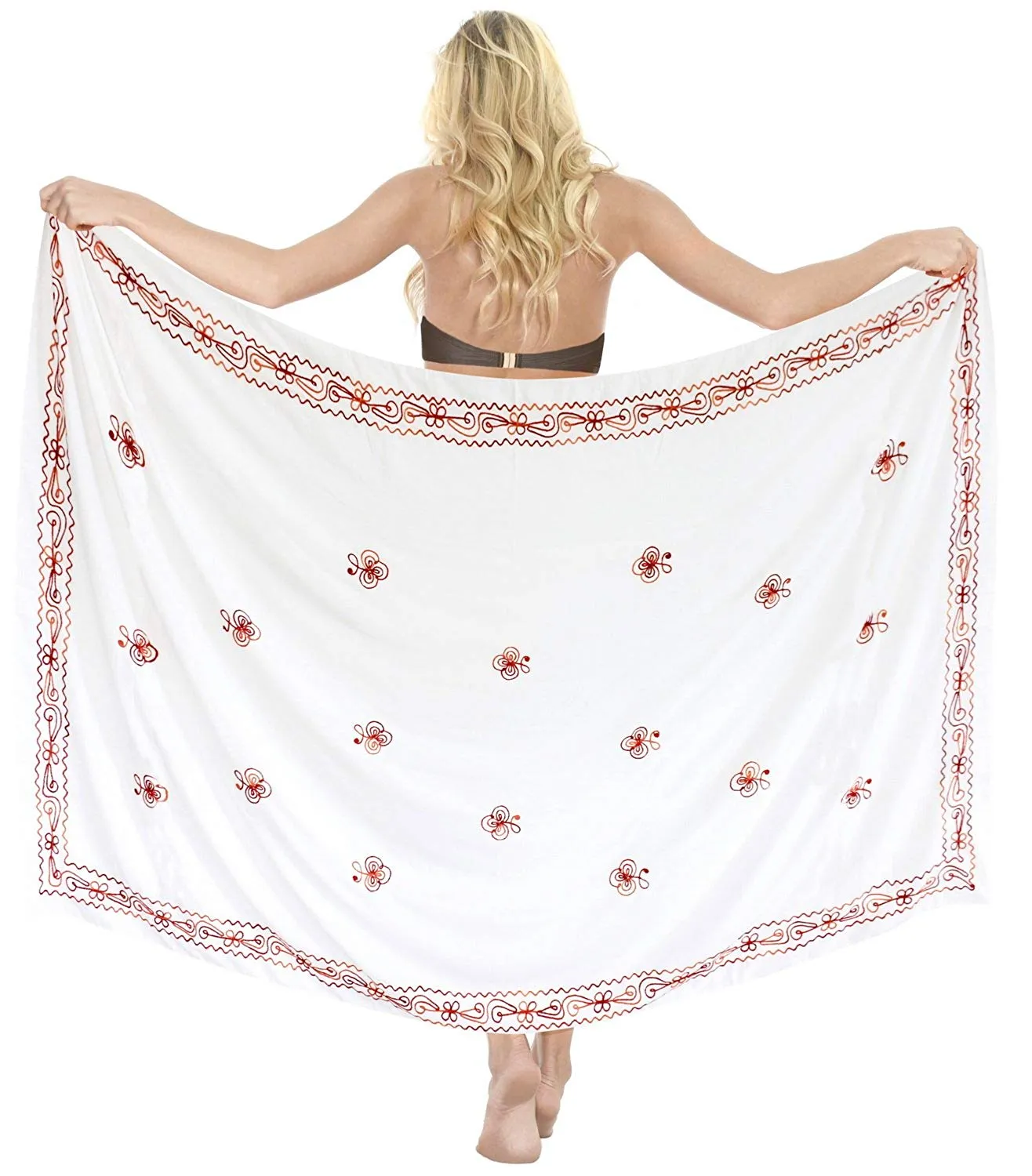 LA LEELA Women's Bikini Wrap Cover up Swimsuit Dress Sarong Solid 15 ONE Size