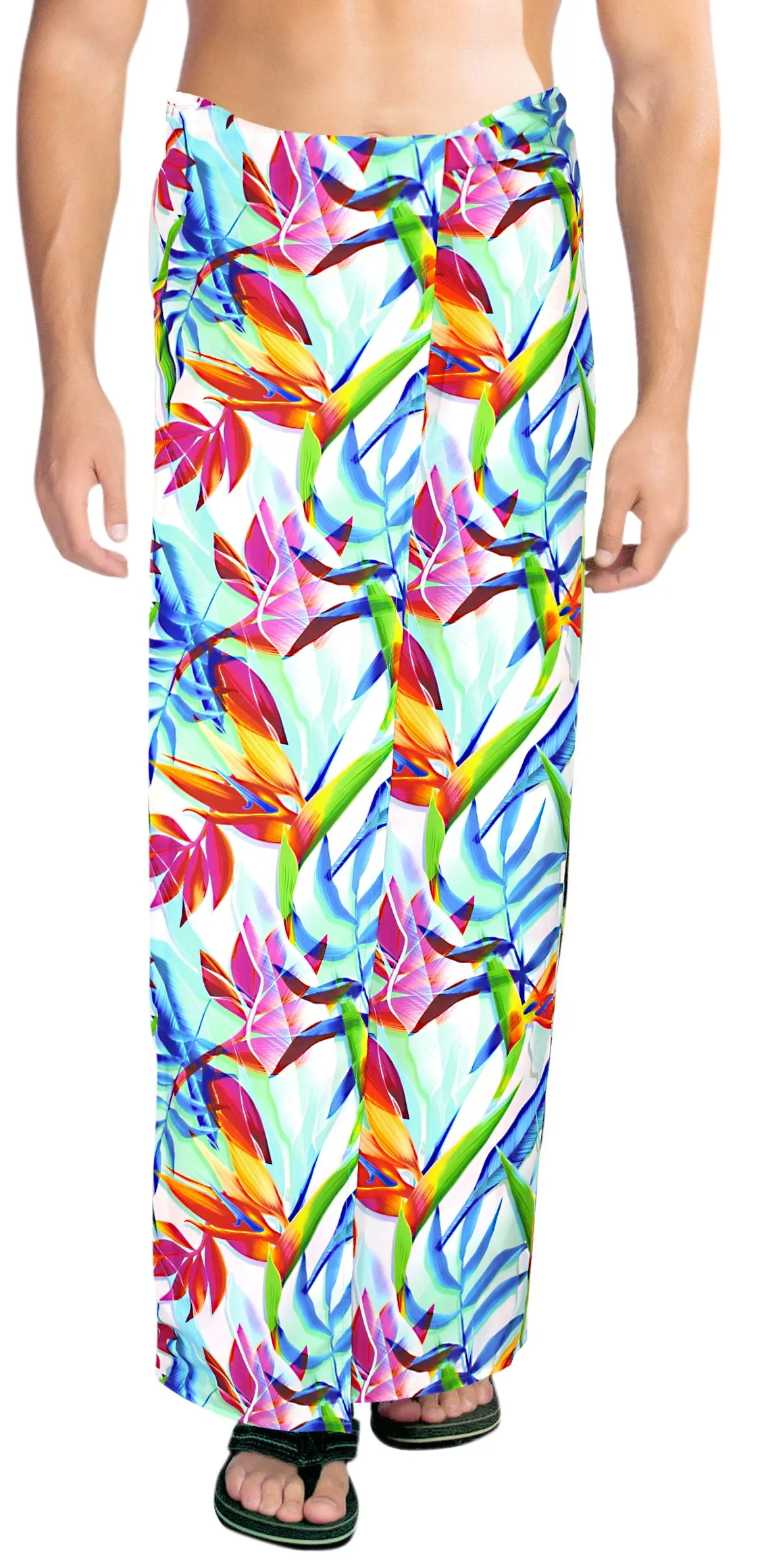 La Leela Women's Hawaiian Bikini Beach Wrap Sheer Sarong Swimming Bathing suit Beachwear Swim Dress Pareo Cover up Long 78"X42"  Blue 913587