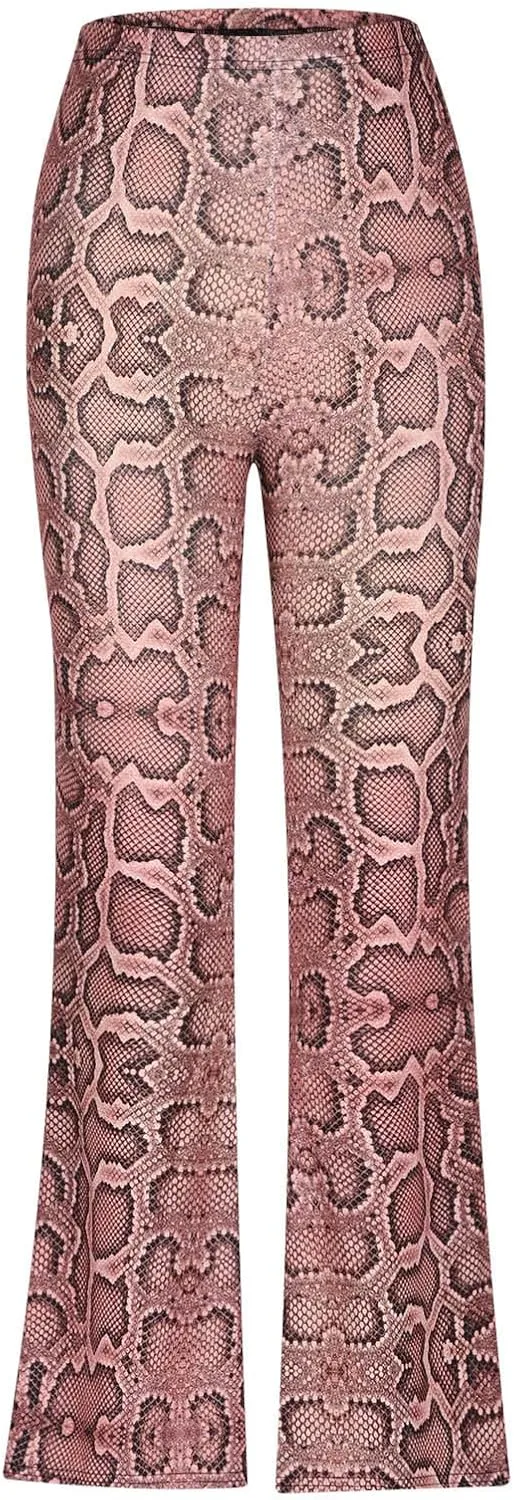 Ladies Bootcut Yoga Pants Women Stretch Bootleg Trousers Elasticated High Waist Work Pants Casual Wear Vintage