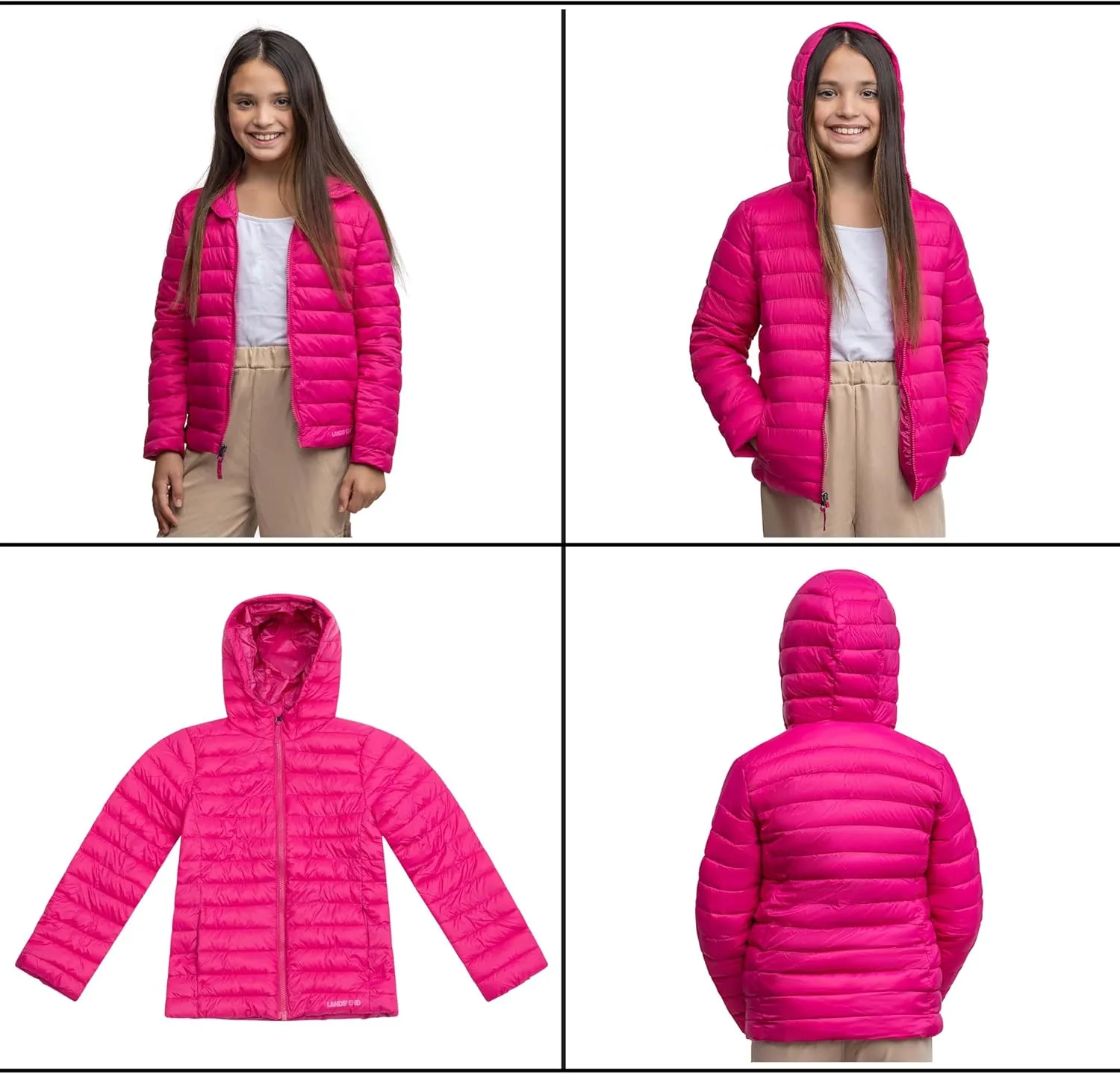 Lands' End Kids Full Zip Lightweight Thermoplume Hooded Jacket (S-XL)