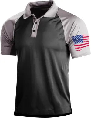 LCMTWX 1776 Independence Day Men Polo Shirts 2024 Lapel Zipper Short Sleeve Shirt Casual Fashion Shirt Jacket Mens