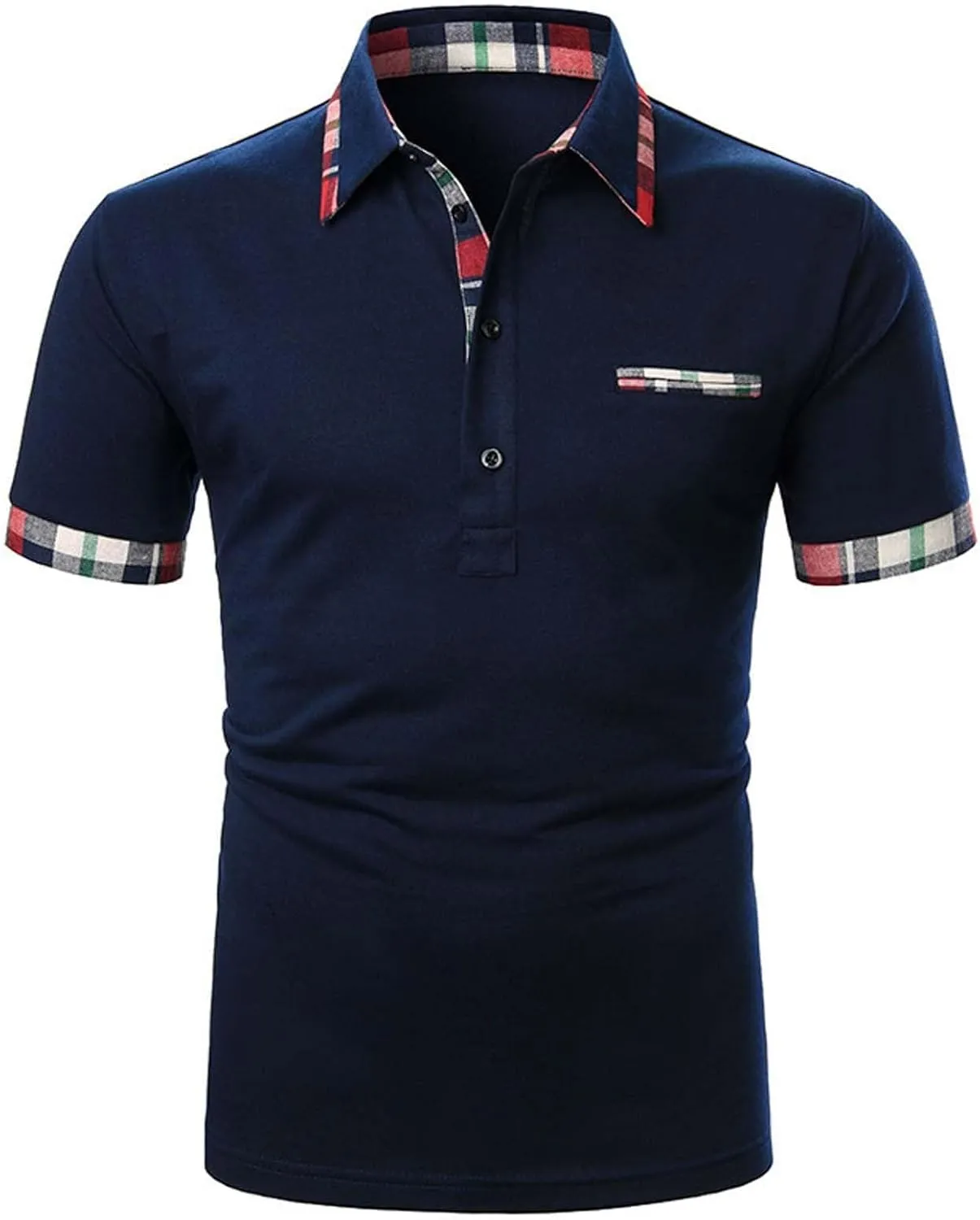 LCMTWX Men's Polo Shirts 2024 Fashion Trend Men's Lapel Button Short Sleeved T Shirt Golf Shirts Men Polo Shirts for Men