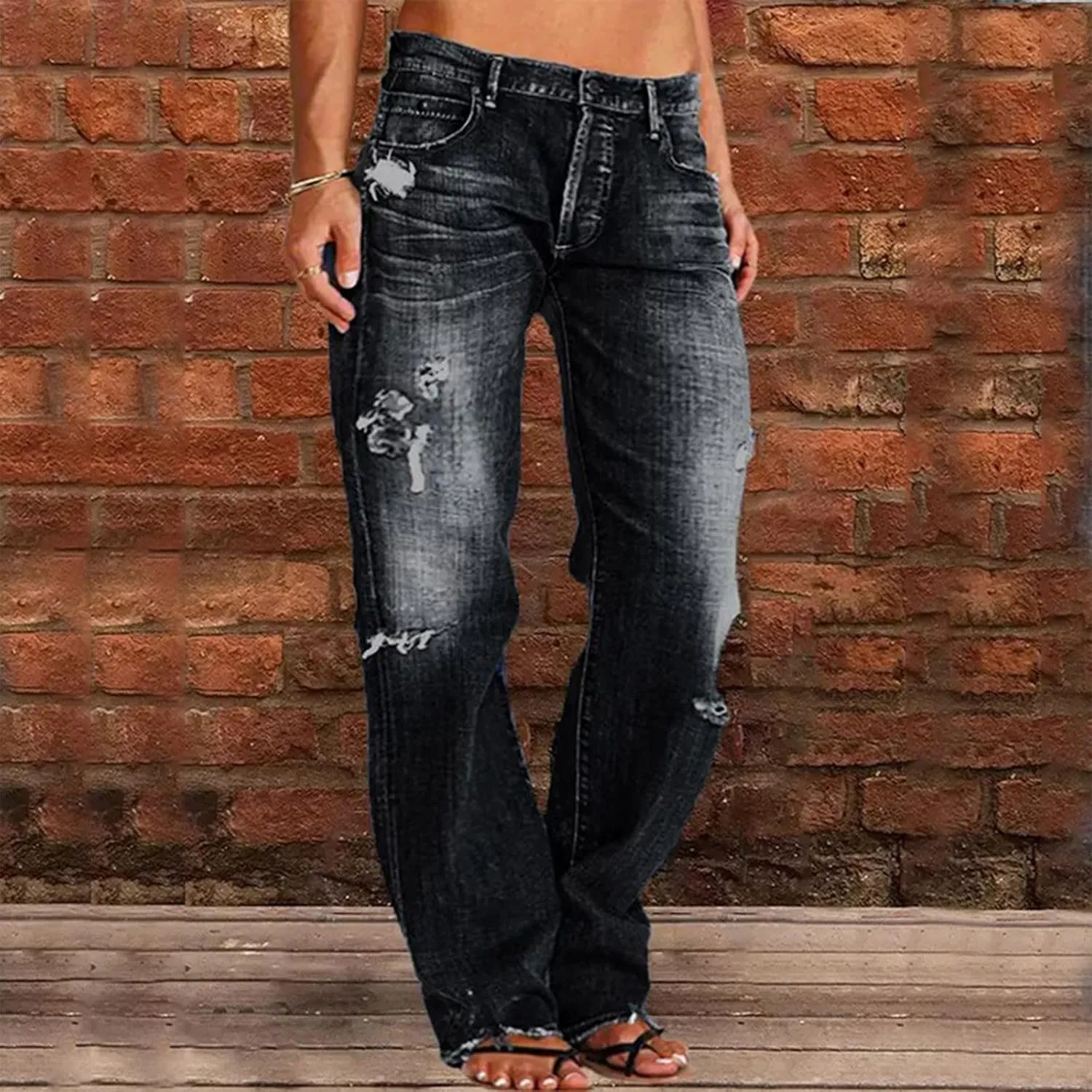LCMTWX Skinny Jeans for Women Denim Bib Women's Fashion Bib Rompers Pants Women's Jeans Stretchy Raw Hem High Rise Jeans