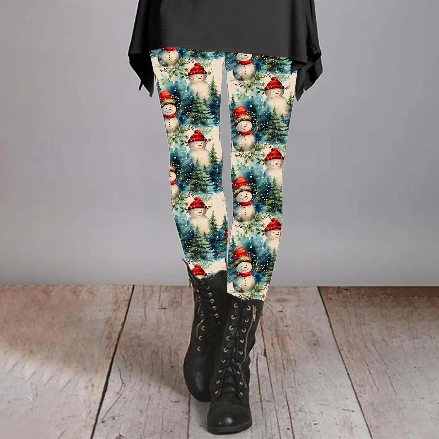 Leggings for Women Leggings Full Length Micro Elastic Fashion Soft Daily Transparent White Ash S 5XL Fall & Winter