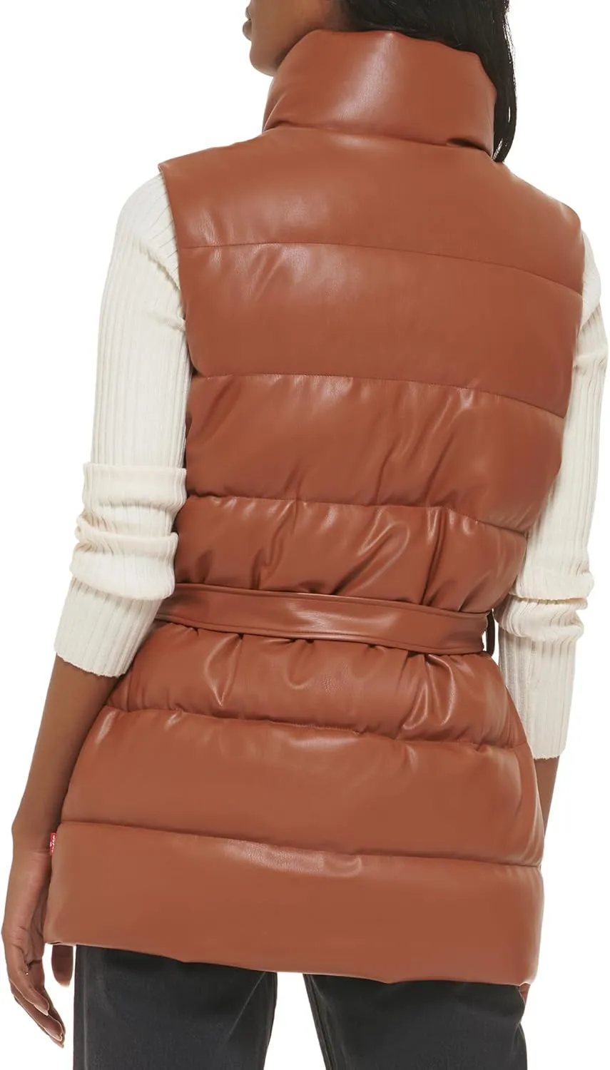 Levi's Womens Vegan Leather Puffer Vest