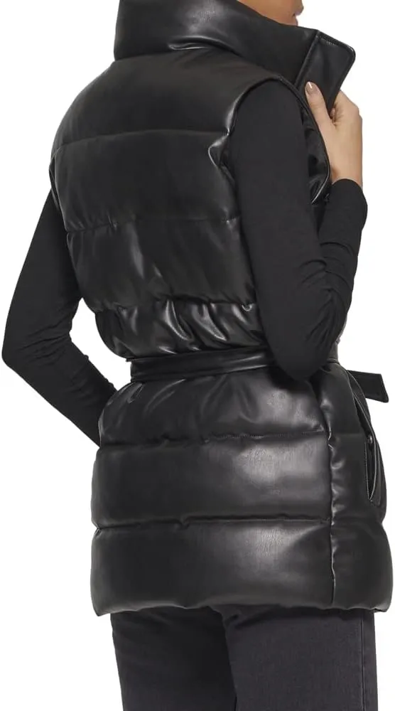 Levi's Womens Vegan Leather Puffer Vest