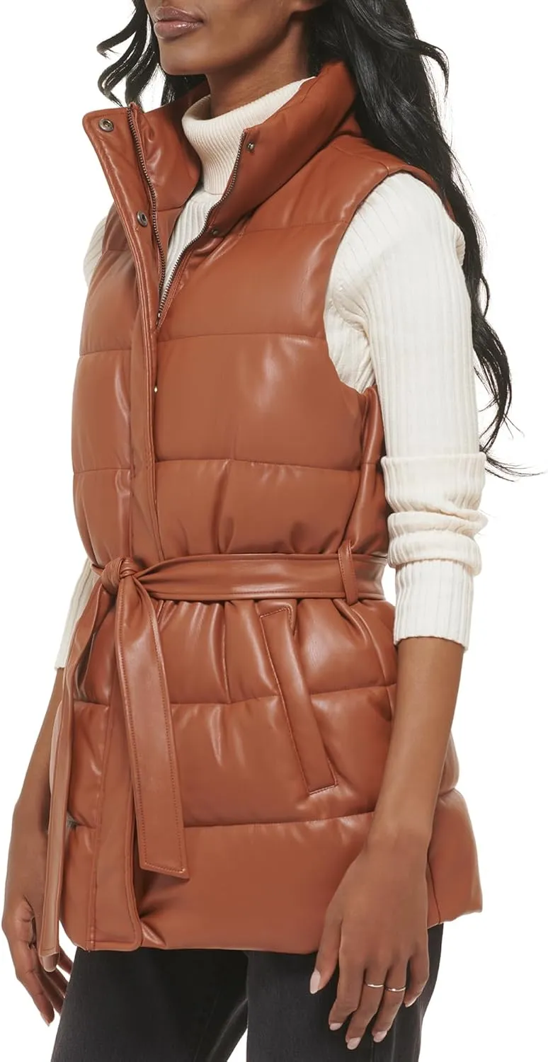 Levi's Womens Vegan Leather Puffer Vest