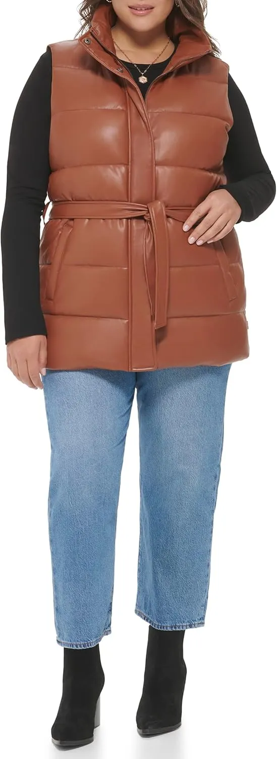 Levi's Womens Vegan Leather Puffer Vest