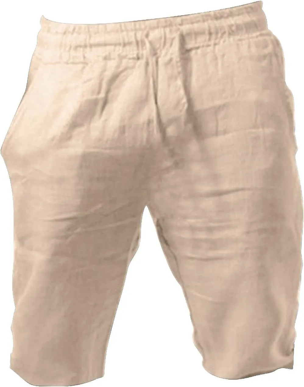 Linen Shorts for Men Casual Summer Beach Vacation Outfits Resort Wear Drawstring Bermudas para Hombres Walk Shorts