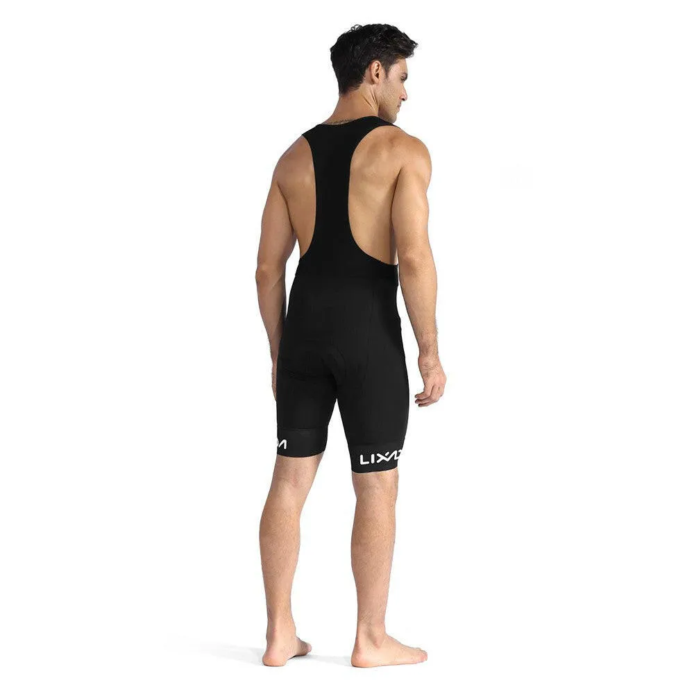 Lixada Men Cycling Bib Shorts Quick Dry Mesh 3D Padded Bicycle Shorts MTB Bike Riding Bib Shorts