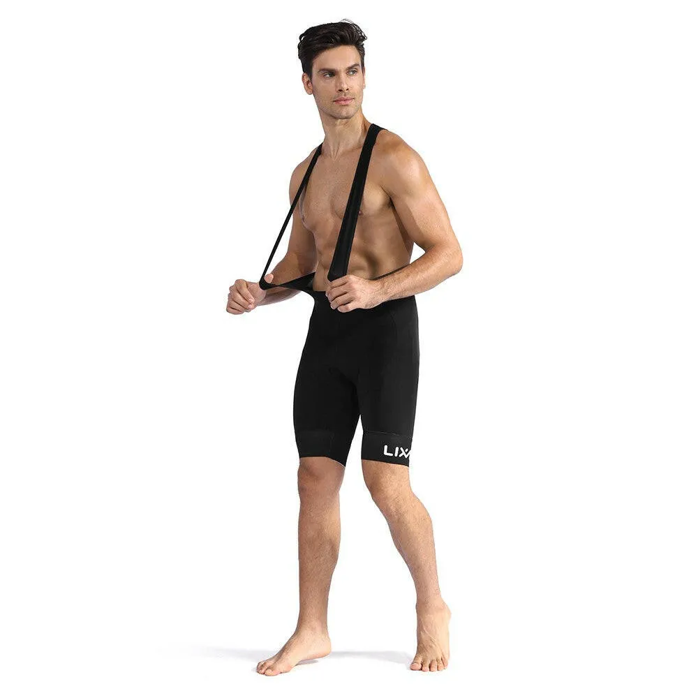 Lixada Men Cycling Bib Shorts Quick Dry Mesh 3D Padded Bicycle Shorts MTB Bike Riding Bib Shorts