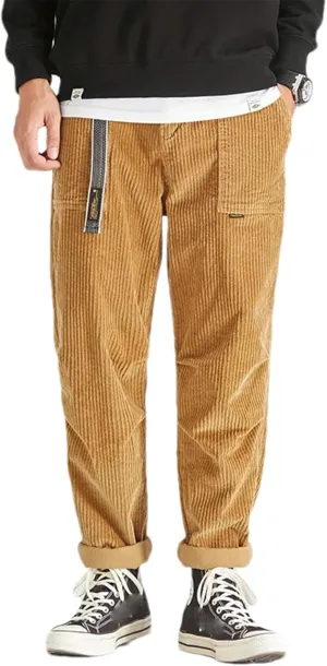 Loose Corduroy Harem Pant Autumn Winter Men's Streetwear Trousers Vintage Khaki Baggy Pants Male Cargo Pants Man