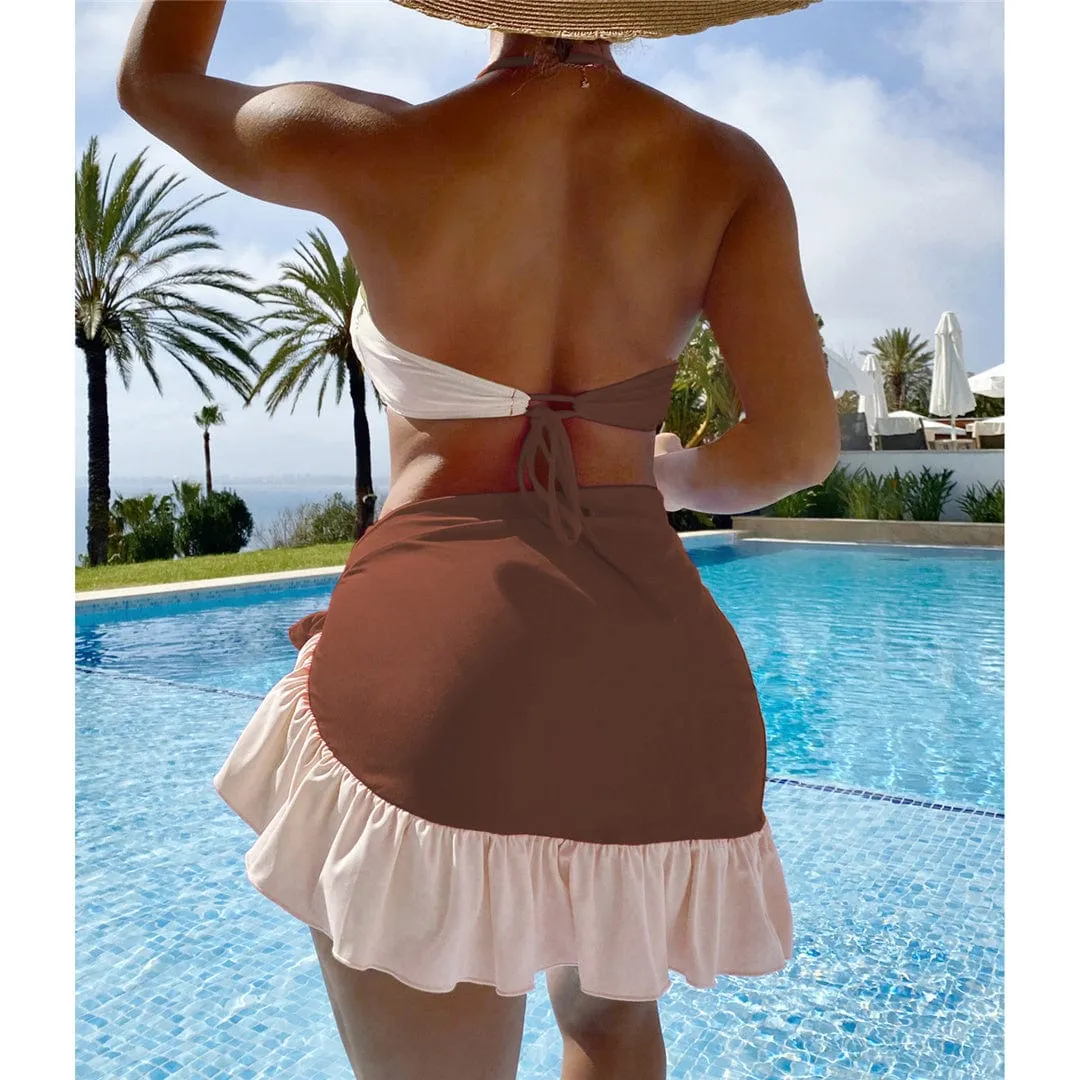 Mai Ruffle Bikini Set (3 Pcs)