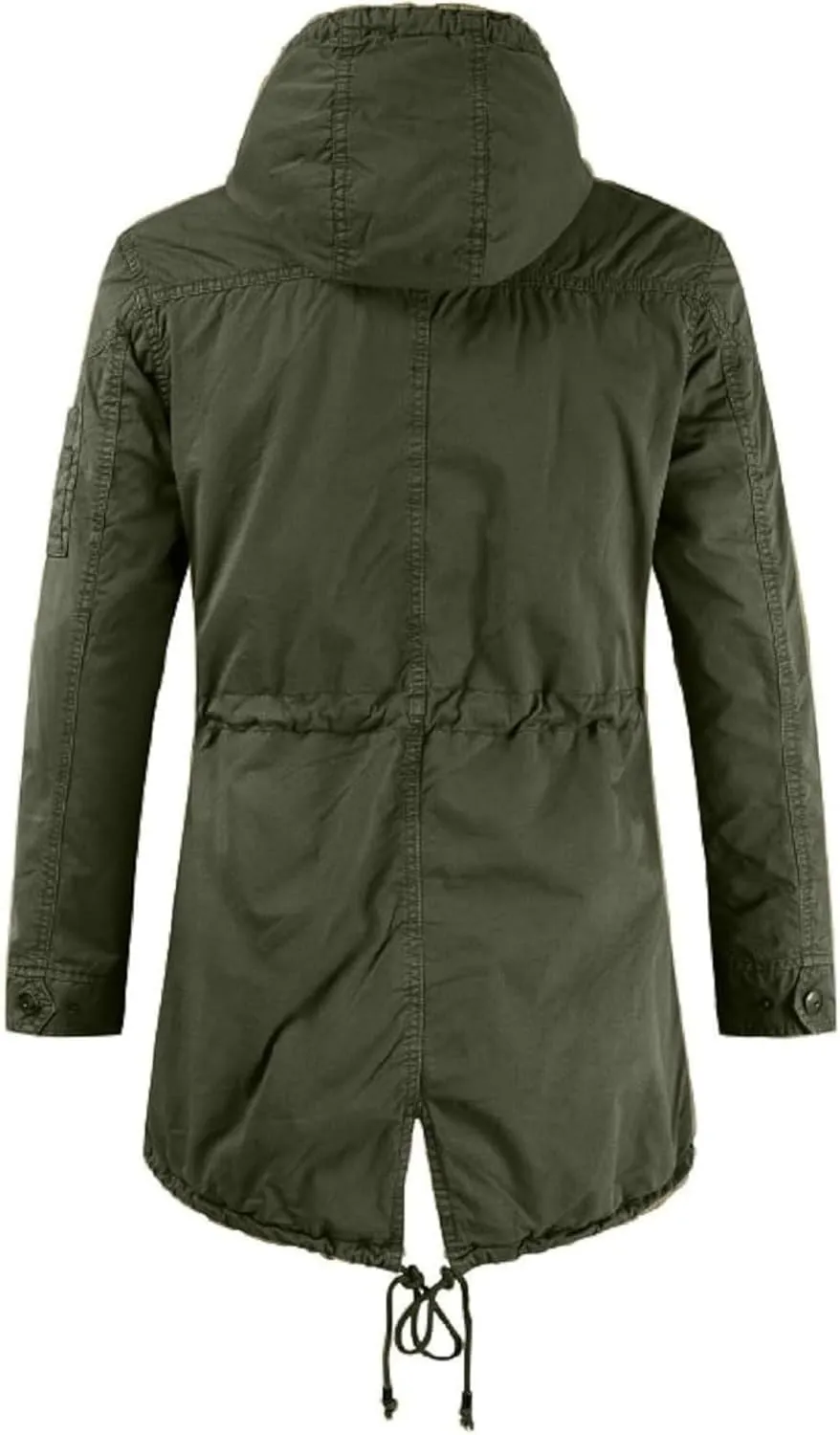 Maiyifu-GJ Men's Winter Military Thicken Parka Jacket Military Full Zip Removable Hooded Coat Cotton Warm Mid Long Outerwear