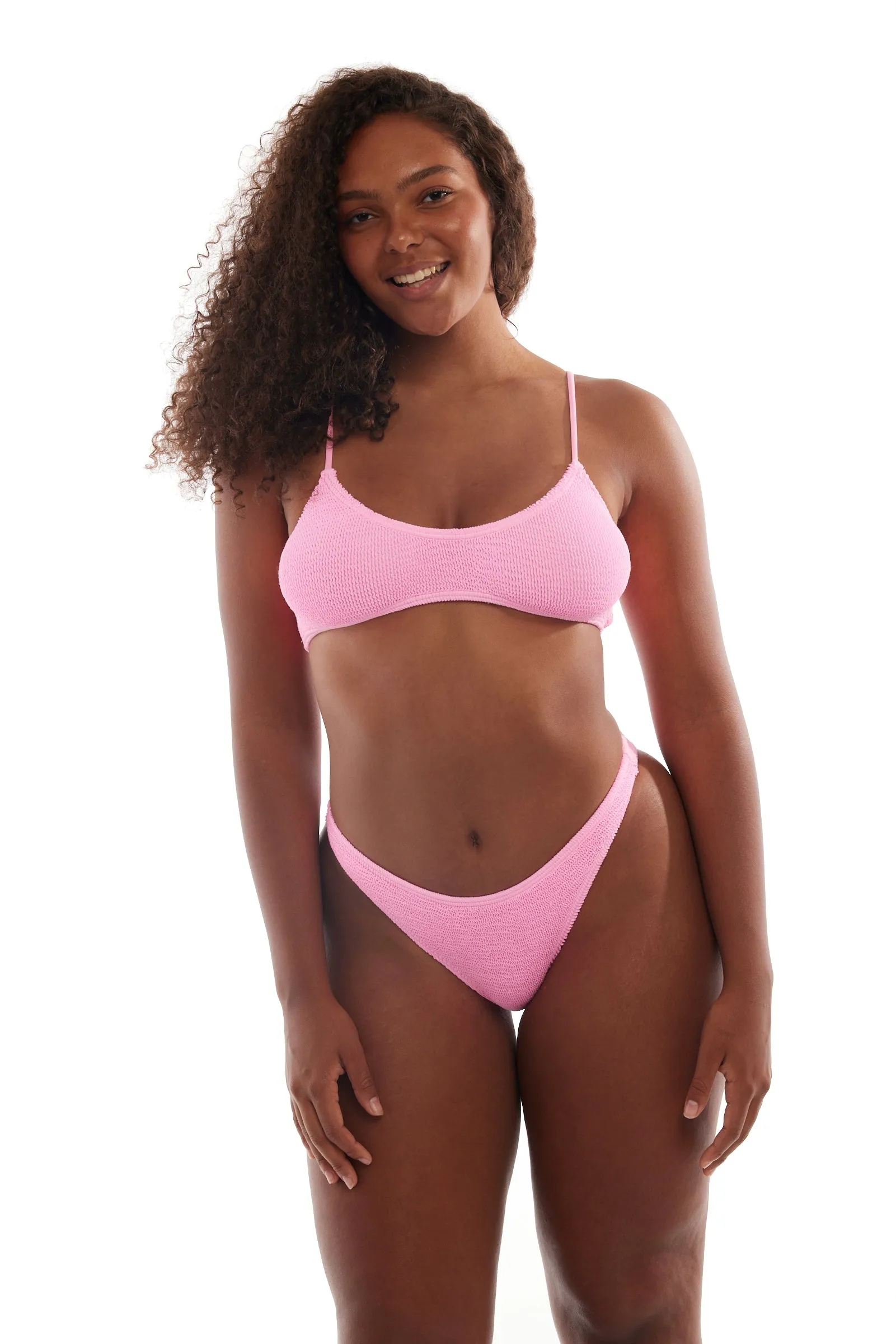Maldives Spaghetti Straps One Size Bikini TOP ONLY (Strawberry Pink)