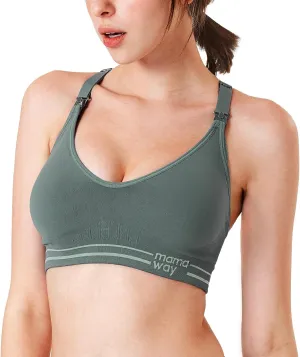 Mamaway Mamawave Nursing Maternity Sports Bra with Removable Pads for Wireless Breastfeeding Support, Odorless Active Wear