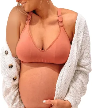 Mamaway Mamawave Nursing Maternity Sports Bra with Removable Pads for Wireless Breastfeeding Support, Odorless Active Wear