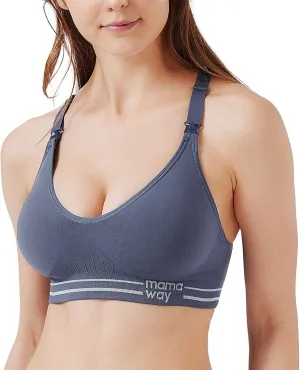 Mamaway Mamawave Nursing Maternity Sports Bra with Removable Pads for Wireless Breastfeeding Support, Odorless Active Wear