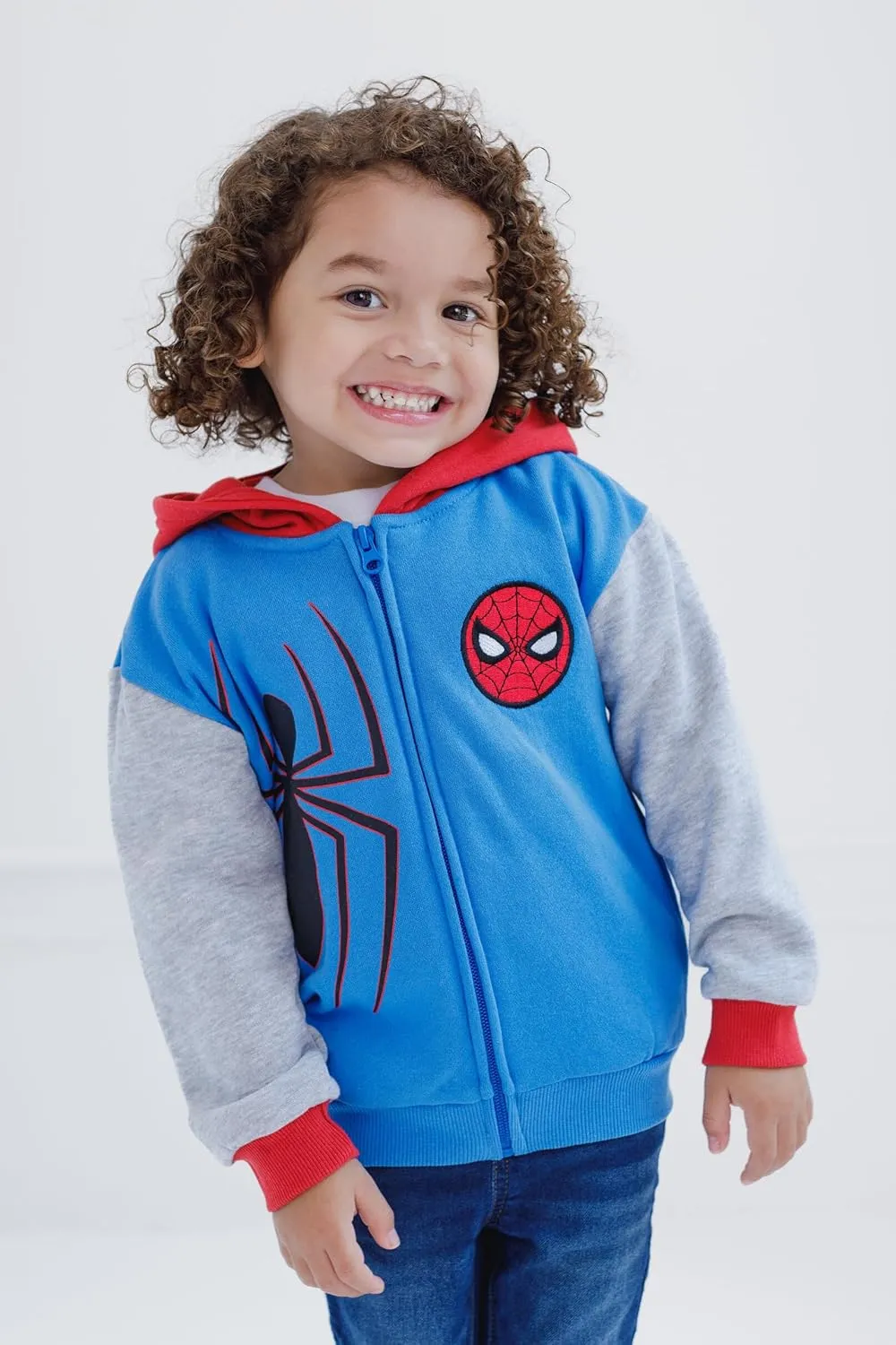 Marvel Spider-Man Avengers Fleece Zip Up Cosplay Hoodie Toddler to Big Kid Sizes (2T - 18-20)