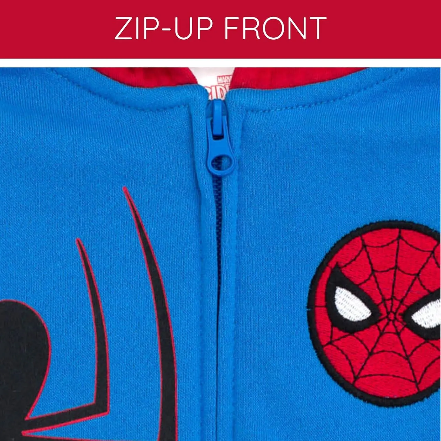 Marvel Spider-Man Avengers Fleece Zip Up Cosplay Hoodie Toddler to Big Kid Sizes (2T - 18-20)