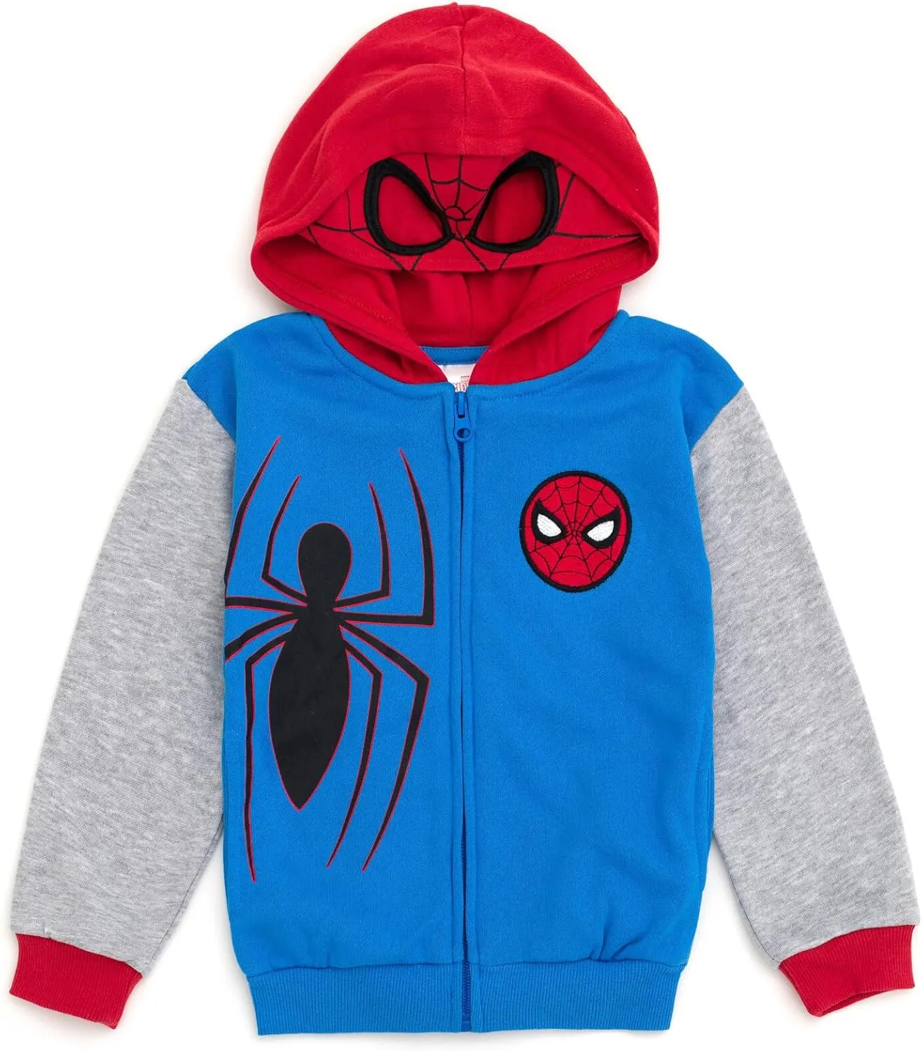 Marvel Spider-Man Avengers Fleece Zip Up Cosplay Hoodie Toddler to Big Kid Sizes (2T - 18-20)