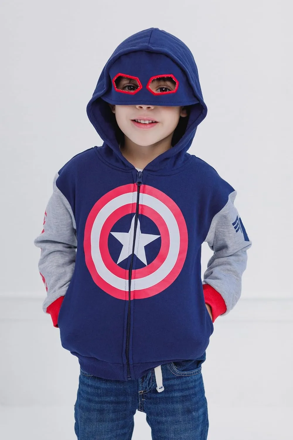 Marvel Spider-Man Avengers Fleece Zip Up Cosplay Hoodie Toddler to Big Kid Sizes (2T - 18-20)