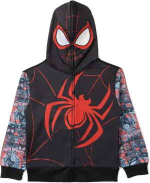Marvel Spider-Man Avengers Fleece Zip Up Cosplay Hoodie Toddler to Big Kid Sizes (2T - 18-20)