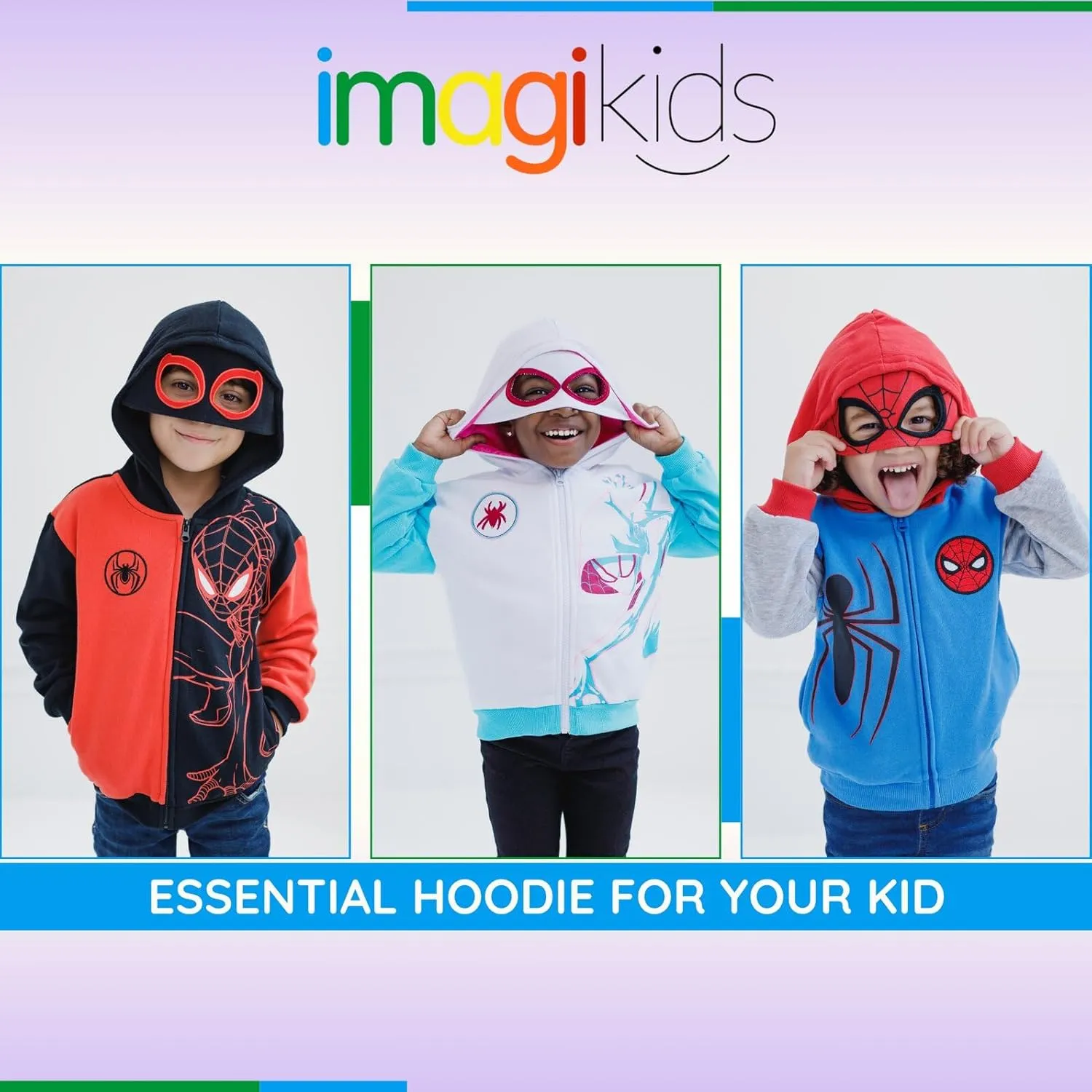 Marvel Spider-Man Avengers Fleece Zip Up Cosplay Hoodie Toddler to Big Kid Sizes (2T - 18-20)