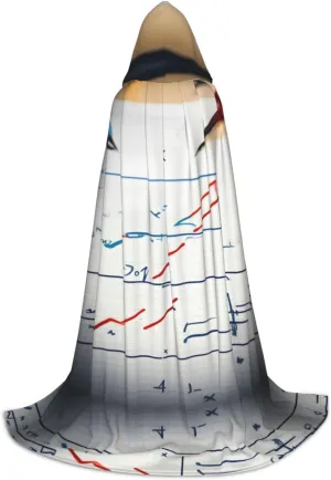 Math Formula Hooded Cloak Coat Winter Warm Long Cloak Cosplay Costumes Outerwear Carnivals Hoodies Capes