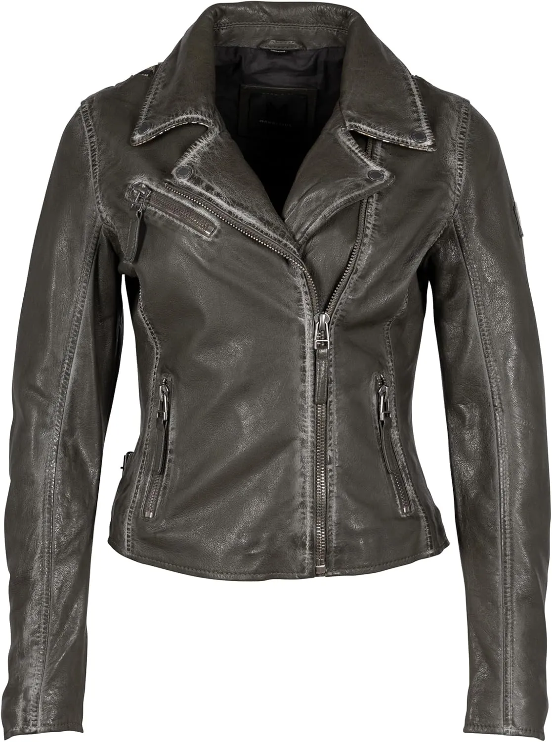 MAURITIUS Christy Star Detail Leather Jacket