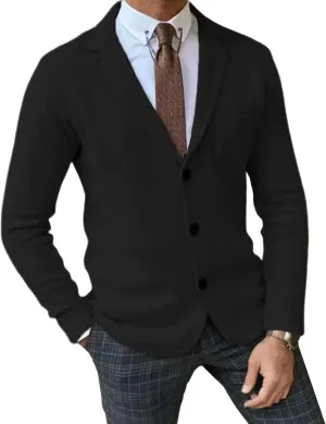 Men Blazer Knit Cardigan Shawl Collar Button Blazer Cardigan Shawl Collar Buttons Knit Cardigan Sweater