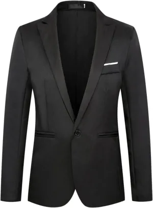Men Blazer Slim Fit Sport Coat Casual One Button Lightweight Business Suit Jackets for Daily Party Prom Wedding Set