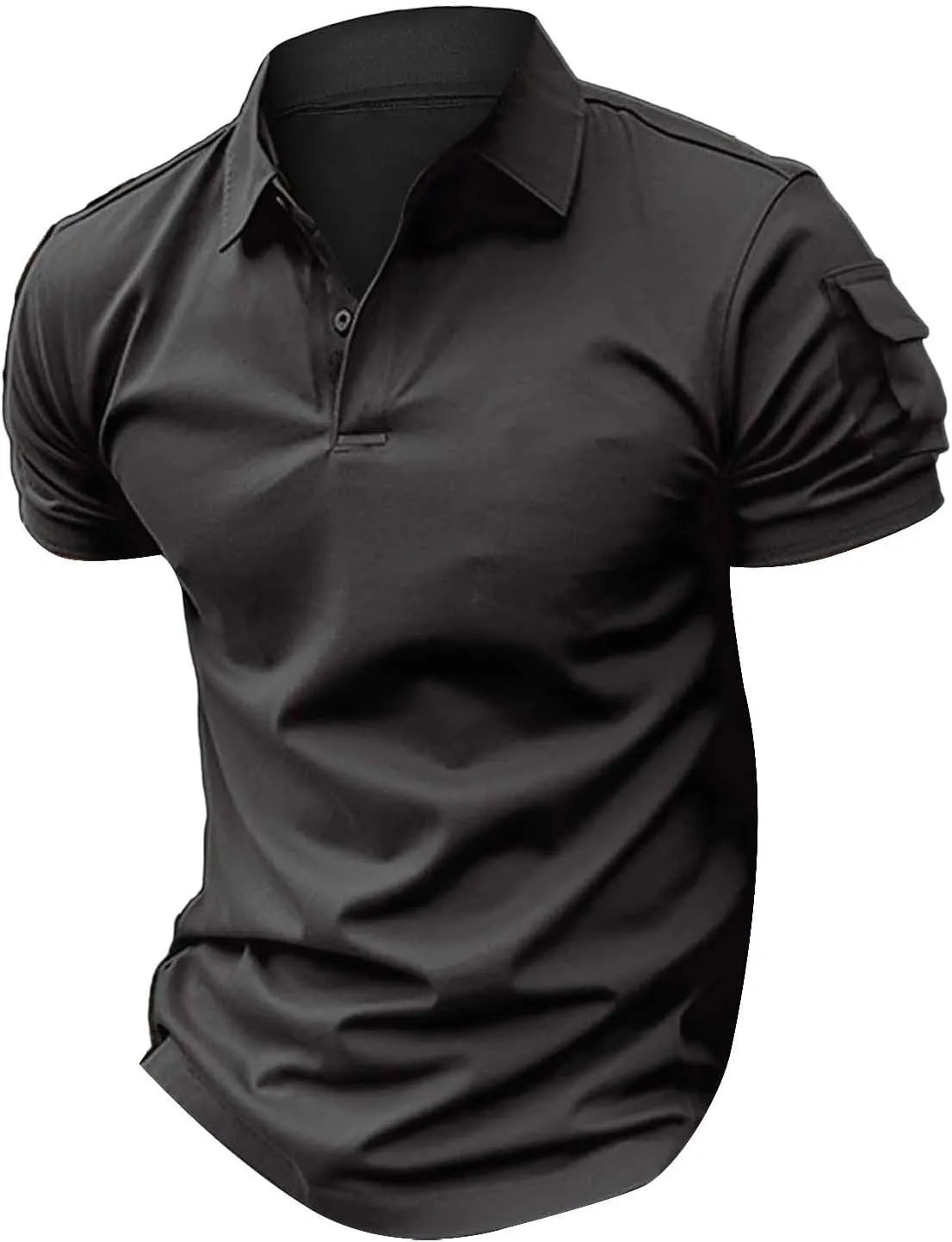Men Polo Shirts 2024 and Summer Casual Short Sleeved Buttons Lapel Solid Color Short Sleeved T Shirt Tops Golf Mens