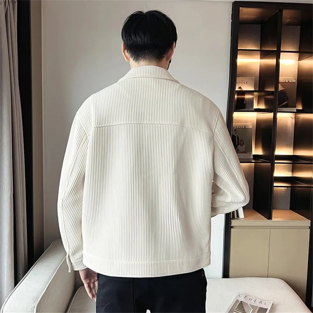 Men Winter Thicken Corduroy Padded Cotton Coat Commute Man Business Casual Retro Woolen Jacket